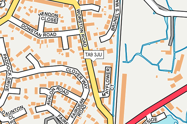 TA9 3JU map - OS OpenMap – Local (Ordnance Survey)