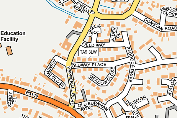 TA9 3LW map - OS OpenMap – Local (Ordnance Survey)