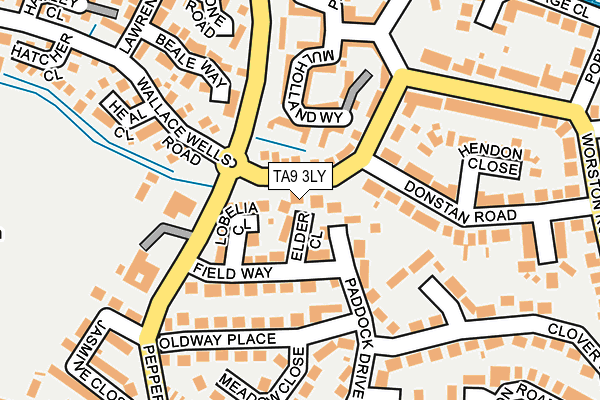 TA9 3LY map - OS OpenMap – Local (Ordnance Survey)