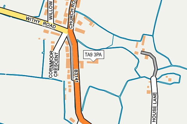 TA9 3PA map - OS OpenMap – Local (Ordnance Survey)