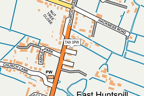 TA9 3PW map - OS OpenMap – Local (Ordnance Survey)