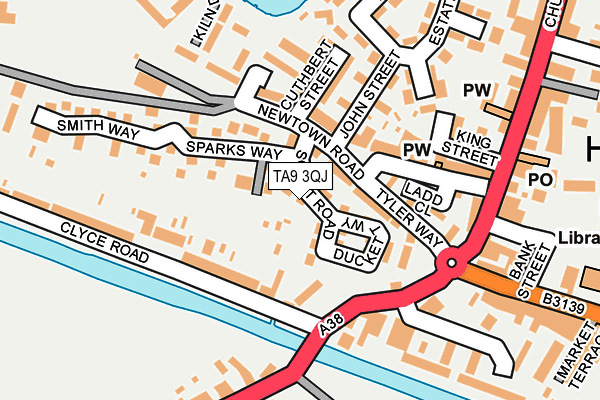 TA9 3QJ map - OS OpenMap – Local (Ordnance Survey)