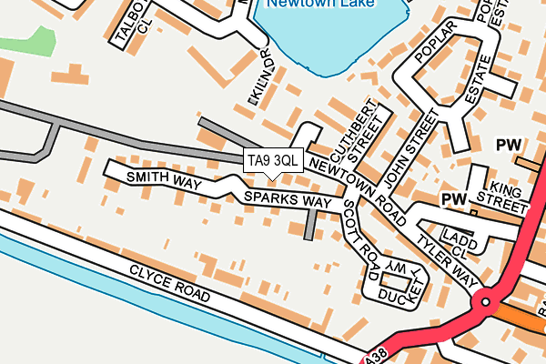 TA9 3QL map - OS OpenMap – Local (Ordnance Survey)