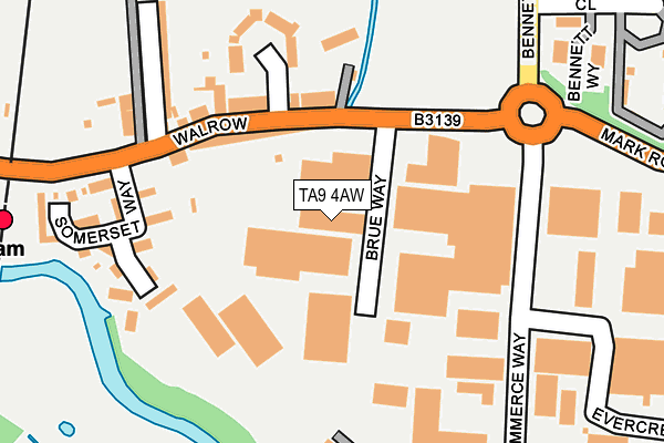 TA9 4AW map - OS OpenMap – Local (Ordnance Survey)