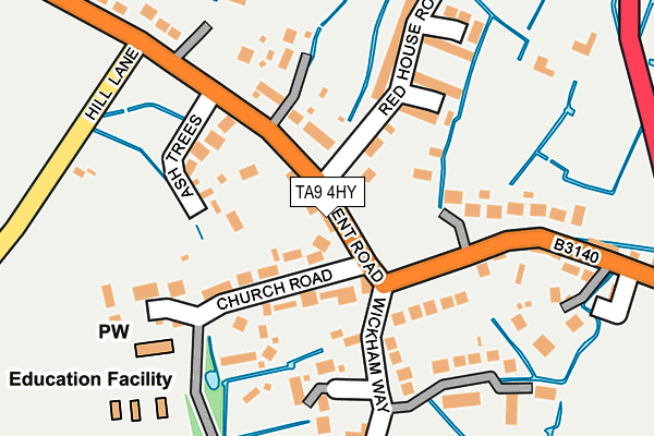 TA9 4HY map - OS OpenMap – Local (Ordnance Survey)