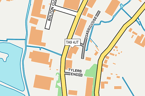 TA9 4JT map - OS OpenMap – Local (Ordnance Survey)