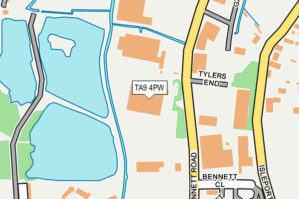 TA9 4PW map - OS OpenMap – Local (Ordnance Survey)