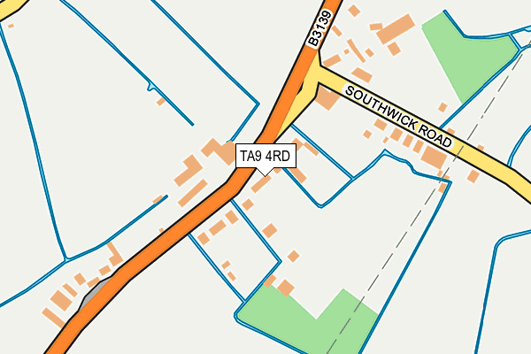 TA9 4RD map - OS OpenMap – Local (Ordnance Survey)