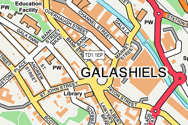 Map of THE COFFEE TREE (GALASHIELS) LTD at local scale
