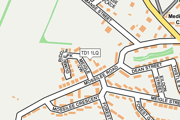 TD1 1LQ map - OS OpenMap – Local (Ordnance Survey)