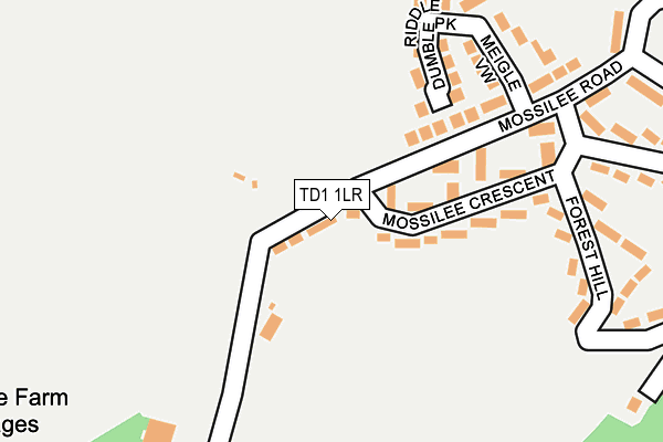 TD1 1LR map - OS OpenMap – Local (Ordnance Survey)