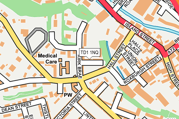 TD1 1NQ map - OS OpenMap – Local (Ordnance Survey)