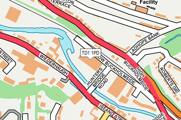 TD1 1PD map - OS OpenMap – Local (Ordnance Survey)