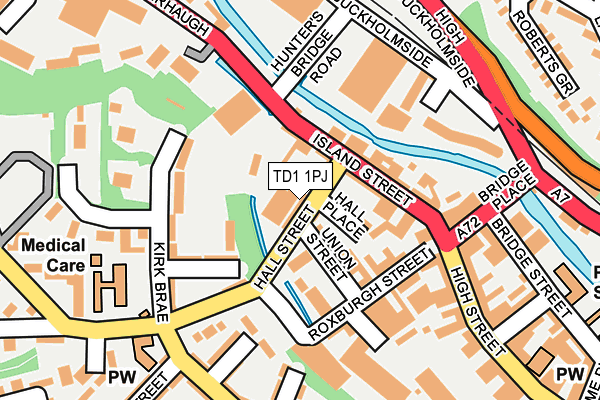 TD1 1PJ map - OS OpenMap – Local (Ordnance Survey)