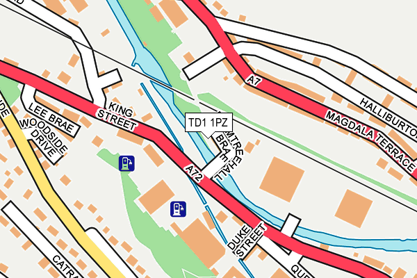 TD1 1PZ map - OS OpenMap – Local (Ordnance Survey)
