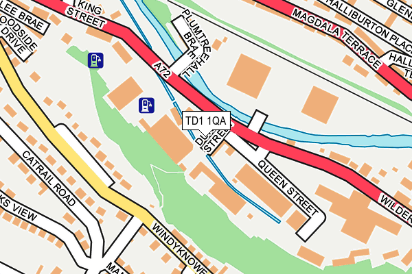 TD1 1QA map - OS OpenMap – Local (Ordnance Survey)