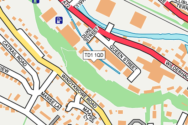 TD1 1QD map - OS OpenMap – Local (Ordnance Survey)