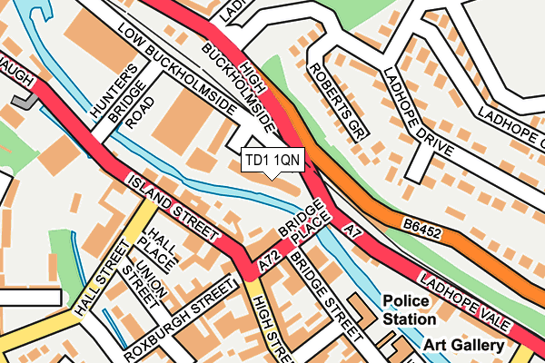 TD1 1QN map - OS OpenMap – Local (Ordnance Survey)