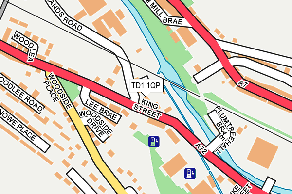 TD1 1QP map - OS OpenMap – Local (Ordnance Survey)