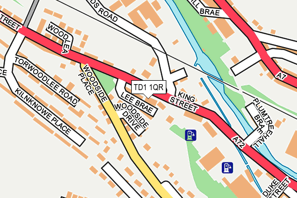 TD1 1QR map - OS OpenMap – Local (Ordnance Survey)