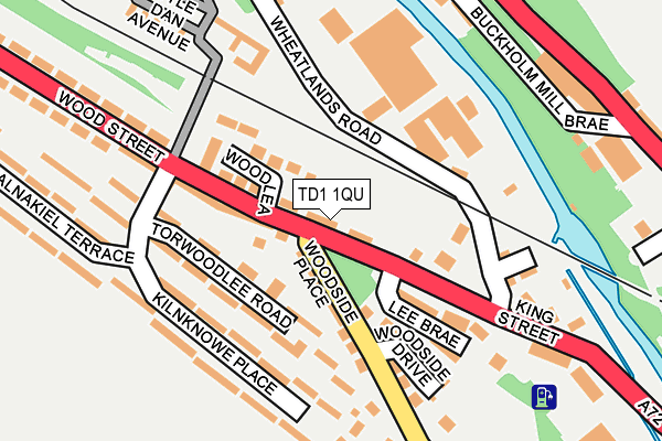TD1 1QU map - OS OpenMap – Local (Ordnance Survey)
