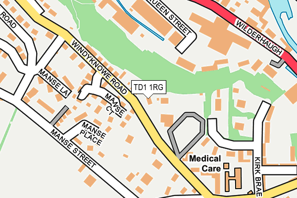 TD1 1RG map - OS OpenMap – Local (Ordnance Survey)