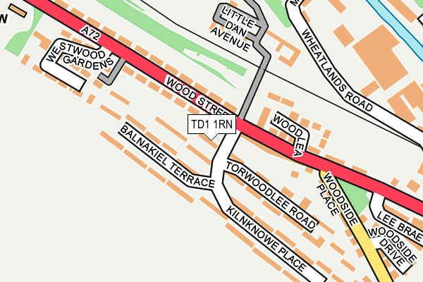 TD1 1RN map - OS OpenMap – Local (Ordnance Survey)