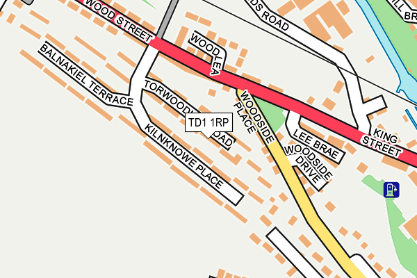 TD1 1RP map - OS OpenMap – Local (Ordnance Survey)