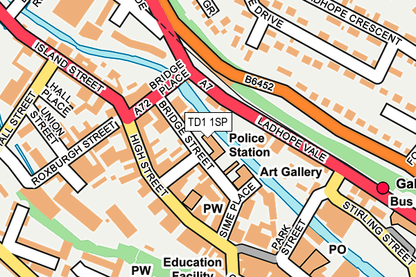 TD1 1SP map - OS OpenMap – Local (Ordnance Survey)
