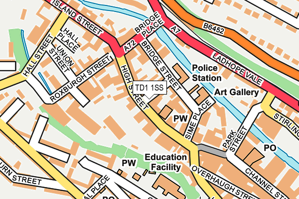 TD1 1SS map - OS OpenMap – Local (Ordnance Survey)