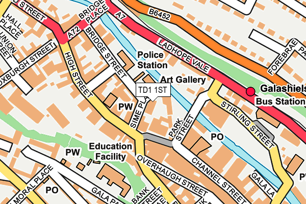 TD1 1ST map - OS OpenMap – Local (Ordnance Survey)