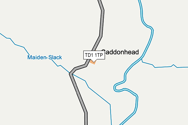TD1 1TP map - OS OpenMap – Local (Ordnance Survey)