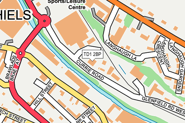 TD1 2BP map - OS OpenMap – Local (Ordnance Survey)