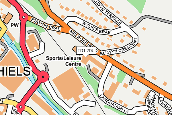 TD1 2DU map - OS OpenMap – Local (Ordnance Survey)