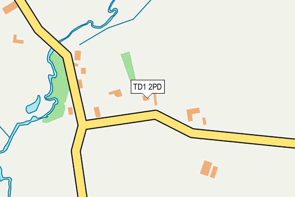 TD1 2PD map - OS OpenMap – Local (Ordnance Survey)