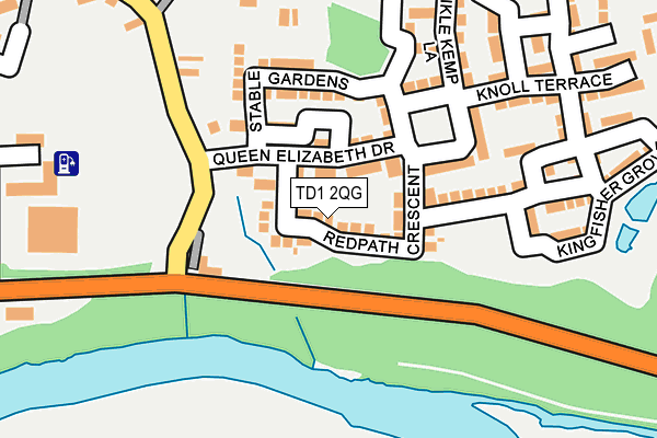 TD1 2QG map - OS OpenMap – Local (Ordnance Survey)