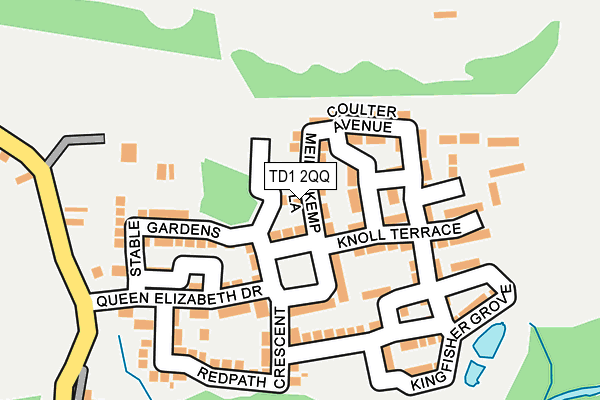 TD1 2QQ map - OS OpenMap – Local (Ordnance Survey)