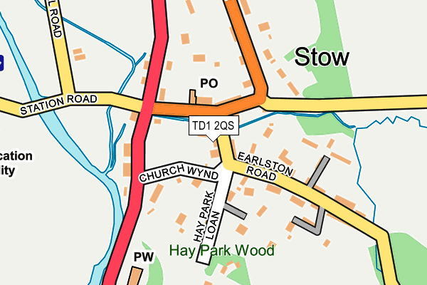 TD1 2QS map - OS OpenMap – Local (Ordnance Survey)