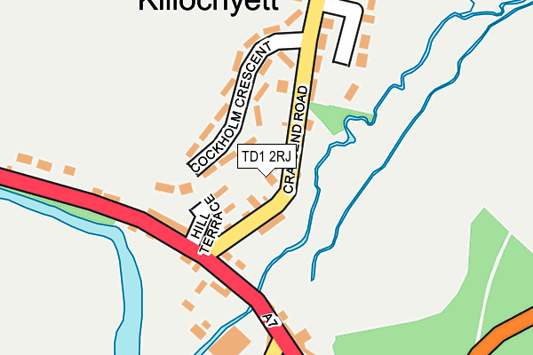 TD1 2RJ map - OS OpenMap – Local (Ordnance Survey)