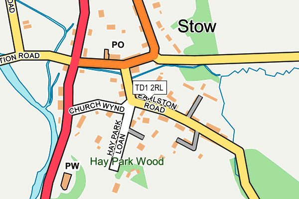 TD1 2RL map - OS OpenMap – Local (Ordnance Survey)