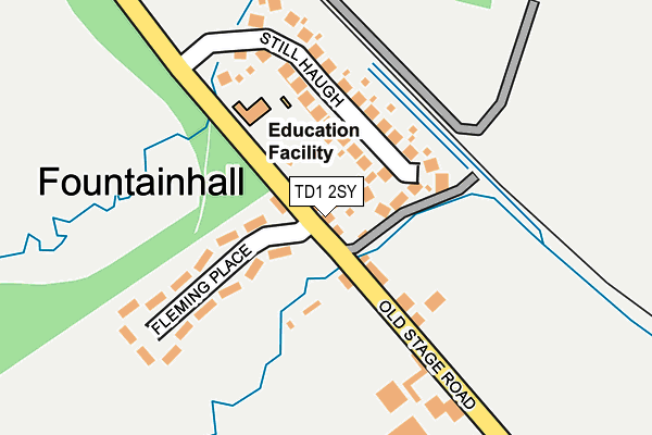 TD1 2SY map - OS OpenMap – Local (Ordnance Survey)