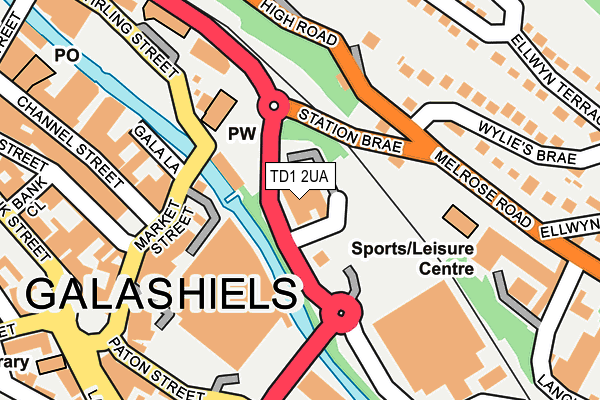 TD1 2UA map - OS OpenMap – Local (Ordnance Survey)