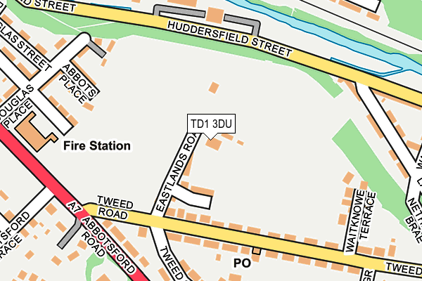 TD1 3DU map - OS OpenMap – Local (Ordnance Survey)