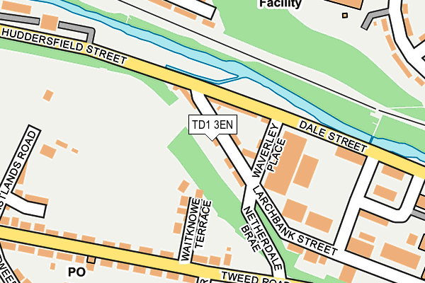 TD1 3EN map - OS OpenMap – Local (Ordnance Survey)