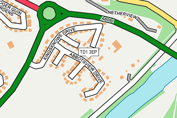 TD1 3EP map - OS OpenMap – Local (Ordnance Survey)