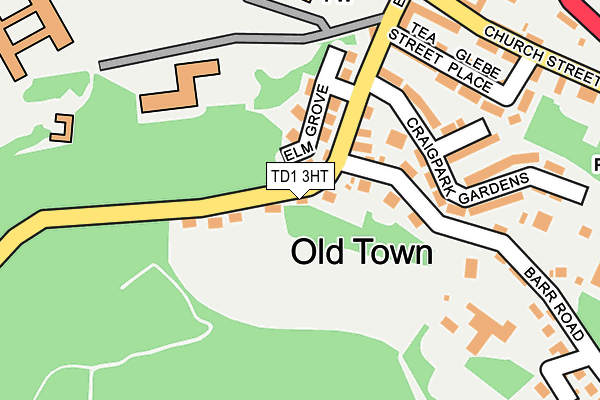 TD1 3HT map - OS OpenMap – Local (Ordnance Survey)