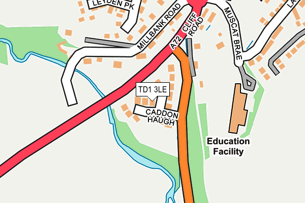 TD1 3LE map - OS OpenMap – Local (Ordnance Survey)
