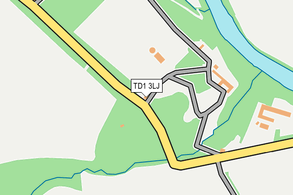 TD1 3LJ map - OS OpenMap – Local (Ordnance Survey)
