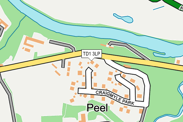 TD1 3LP map - OS OpenMap – Local (Ordnance Survey)