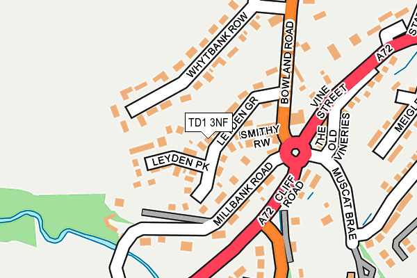 TD1 3NF map - OS OpenMap – Local (Ordnance Survey)